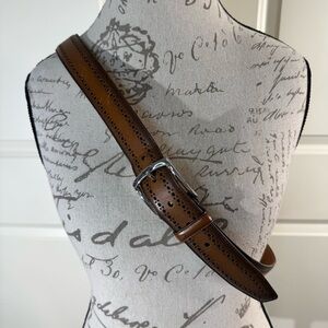 Allen Edmonds Brown Leather Belt 42